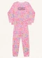 Fakini Kids - Conjunto Pijama Manga Longa e Calça Estampado - variação: Rosa