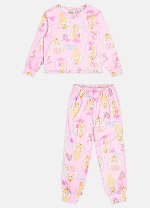 Bimbi - Conjunto Pijama de Suede Princesa Aurora Rosa - BIMBI