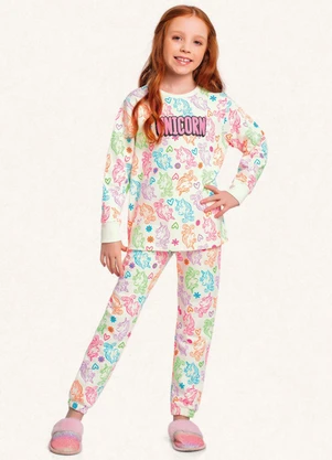 Fakini Kids - Conjunto Pijama Manga Longa e Calça Estampado - FAKINI KIDS