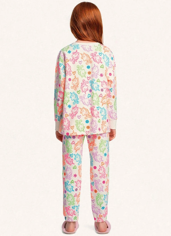 Fakini Kids - Conjunto Pijama Manga Longa e Calça Estampado 2