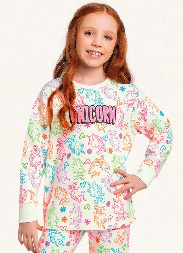 Fakini Kids - Conjunto Pijama Manga Longa e Calça Estampado 3