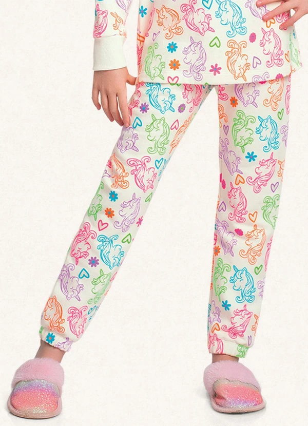 Fakini Kids - Conjunto Pijama Manga Longa e Calça Estampado 4