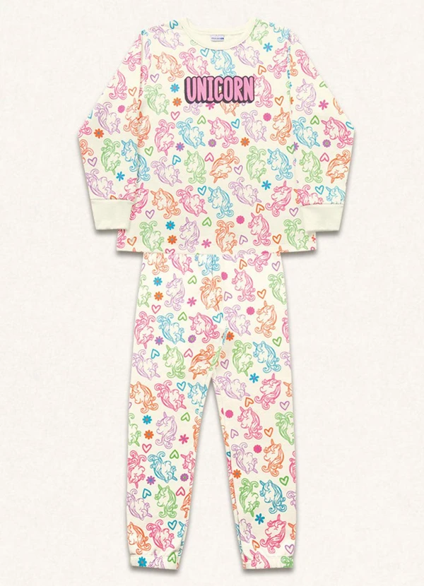 Fakini Kids - Conjunto Pijama Manga Longa e Calça Estampado 5