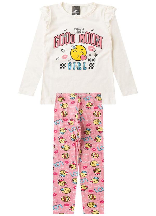Rosa Azul - Conjunto Pijama Meia Estação Good Moon Iaia Bege