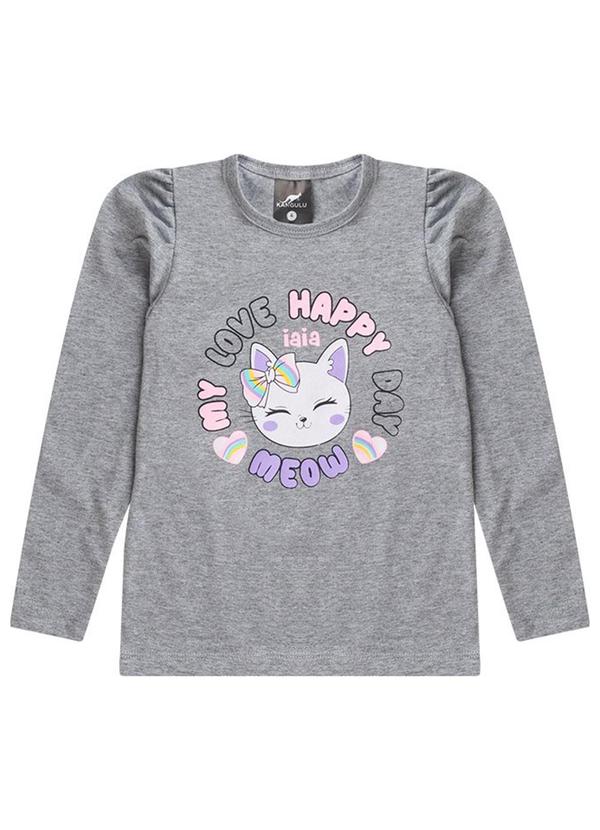 Rosa Azul - Conjunto Pijama Meia Estação Love Happy Cinza 2