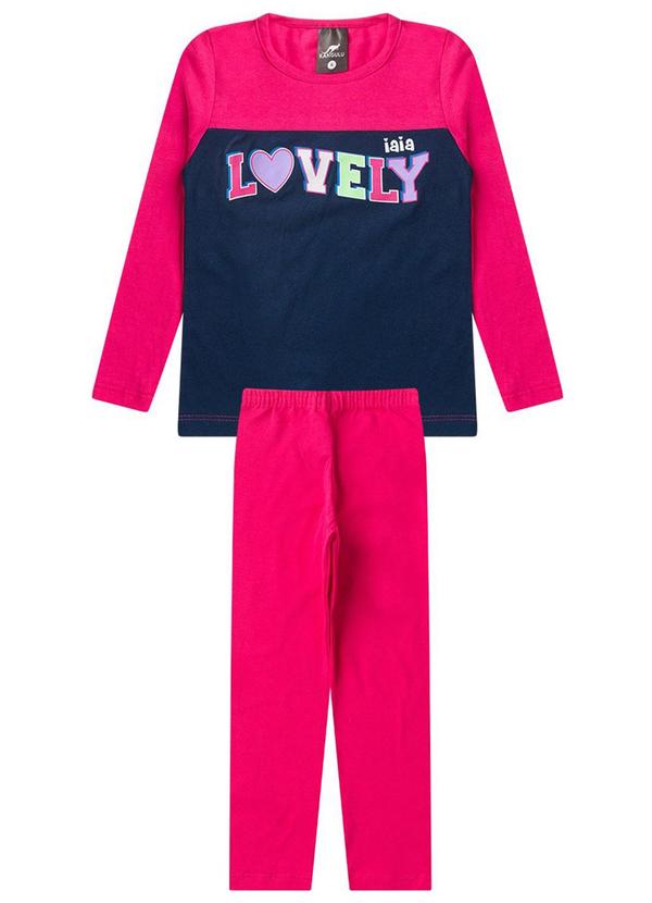 Rosa Azul - Conjunto Pijama Meia Estação Lovely Iaia Rosa