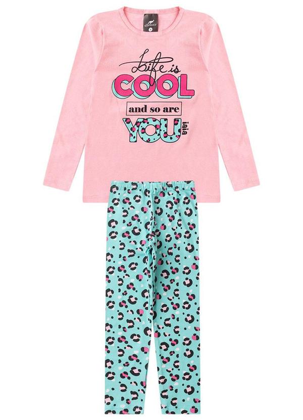Rosa Azul - Conjunto Pijama Meia Estação Sunshine Iaia Rosa
