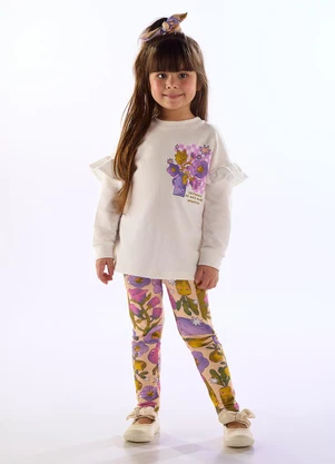 Três e Já - Conjunto Pomar Blusão Calça Branco - TRÊS E JÁ