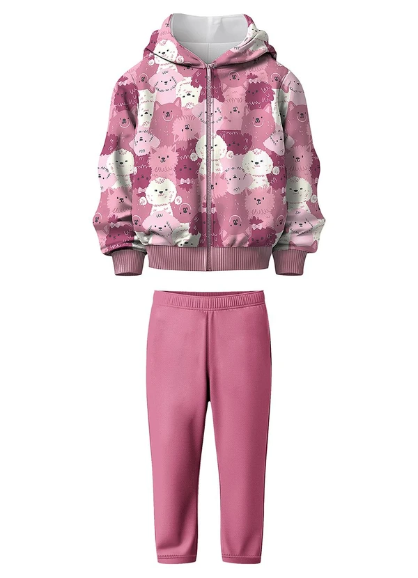 Malwee Kids - Conjunto Poodles Rosa Claro