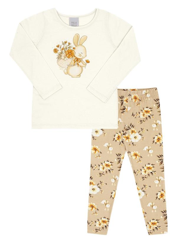Pulla Bulla - Conjunto Primeiros Passos Meia Malha Bege