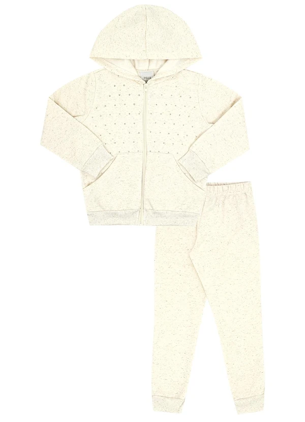 Pulla Bulla - Conjunto Primeiros Passos Menina Moletom Natural