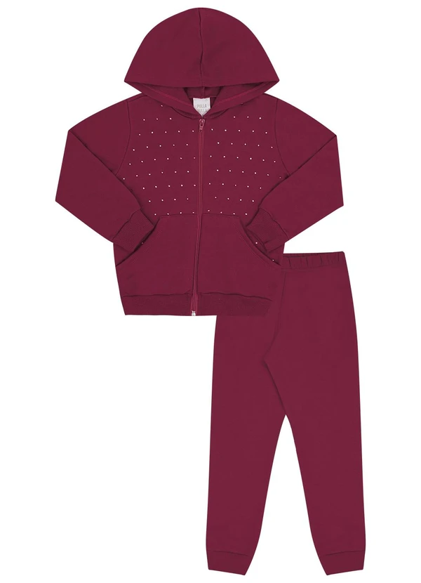 Pulla Bulla - Conjunto Primeiros Passos Menina Moletom Roxo