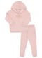 Pulla Bulla - Conjunto Primeiros Passos Moletom Linho Natural - variação: Rosa
