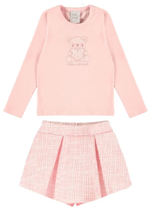 Pulla Bulla - Conjunto Ribana com Elastano Leve Rosa - PULLA BULLA