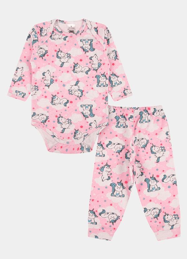 Stolf Baby Kids - Conjunto Ribana Longo Unicornio Estampado 3