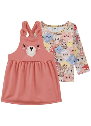 Marlan - Conjunto Salopete e Blusa Laranja - MARLAN