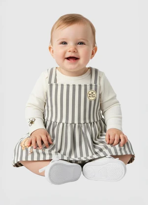 Malwee Kids - Conjunto Salopete Winnie The Pooh® Off White - MALWEE KIDS