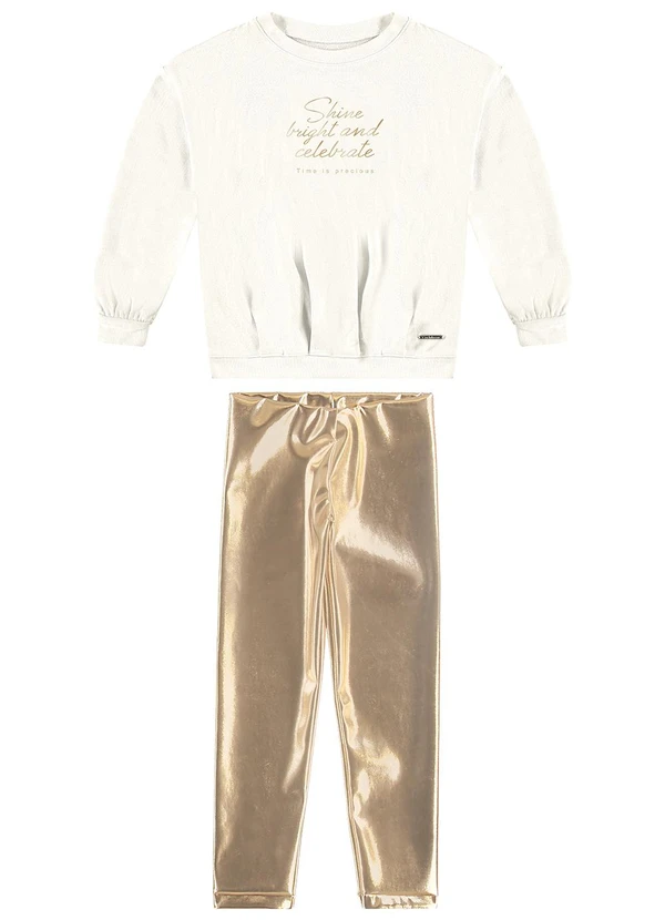 Carinhoso - Conjunto Shine Bright And Celebrate Bege