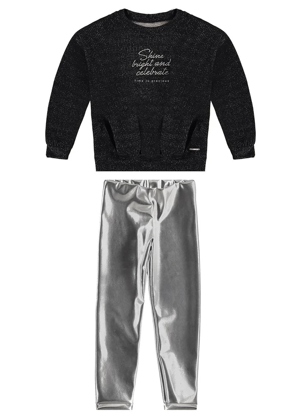 Carinhoso - Conjunto Shine Bright And Celebrate Preto