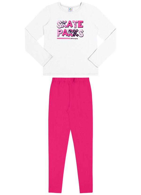 Alenice - Conjunto Skate Menina Branco