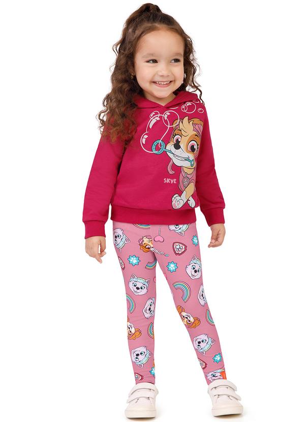 Malwee Kids - Conjunto Skye® com Glitter Rosa