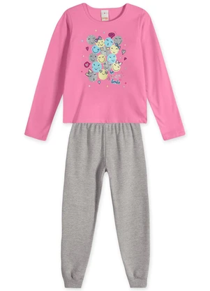 Marisol Play - Conjunto Smile Longo Moletom Infantil Feminino Ro - MARISOL PLAY
