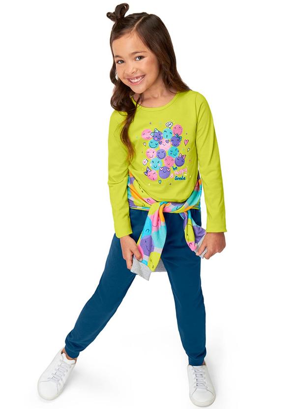 Marisol Play - Conjunto Smile Longo Moletom Infantil Feminino Ve