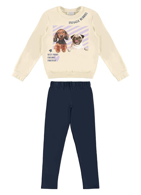 Malwee Kids - Conjunto Snuggle Buddies em Moletom Bege