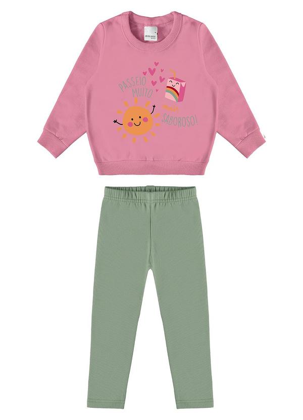 Malwee Kids - Conjunto Solzinho com Glitter Menina Rosa