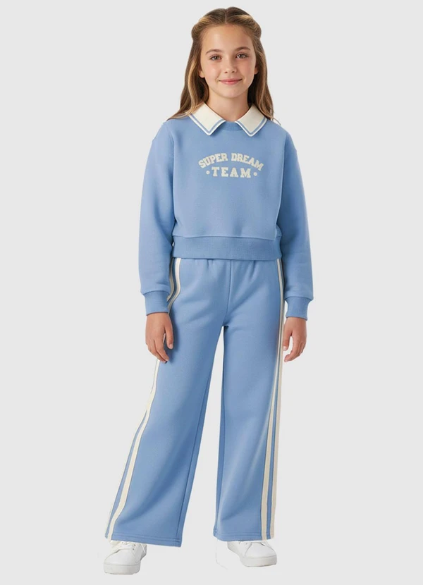 Malwee Kids - Conjunto Super Dream Team em Moletom Azul