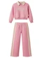 Malwee Kids - Conjunto Super Dream Team em Moletom Rosa Claro - variação: Rosa Claro