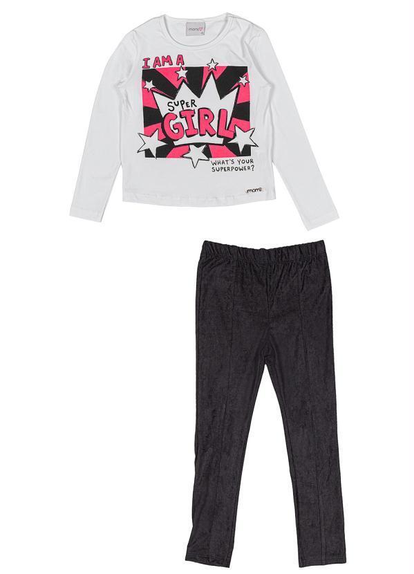 Momi - Conjunto Super Girl Branco