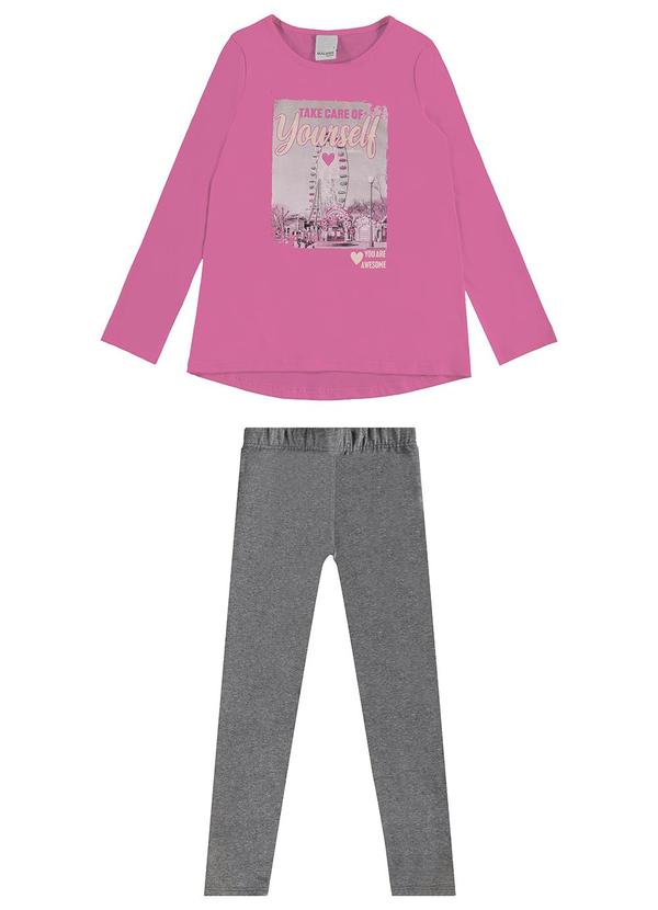 Malwee Kids - Conjunto Take Care Of Yourself Rosa