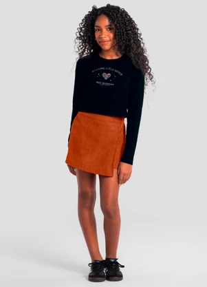 Brandili - Conjunto Teen Menina de Coração Preto - BRANDILI
