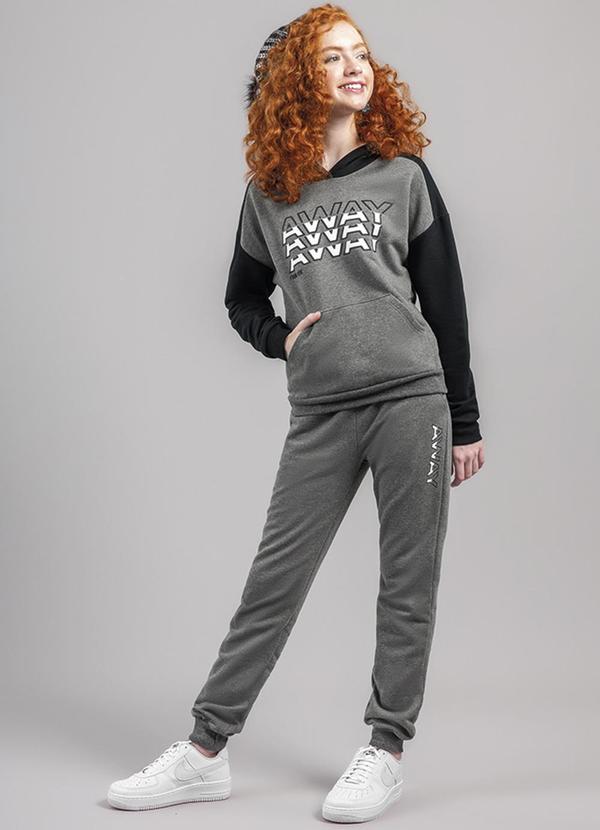 Young Class - Conjunto Teen Menina em Moletinho Cinza