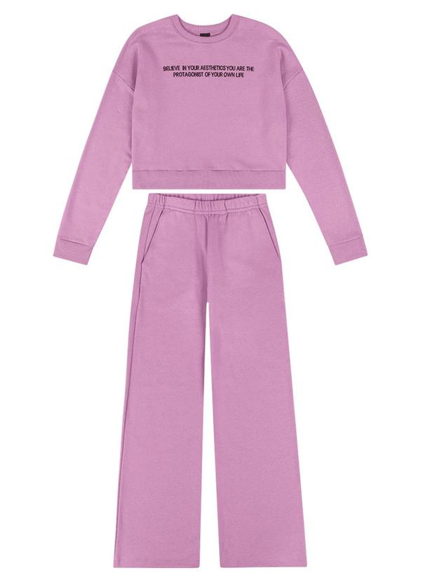Young Class - Conjunto Teen Menina em Moletinho Roxo 1