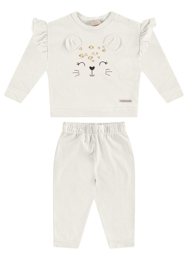 Carinhoso - Conjunto Tigrinho Texturizada Bege 2