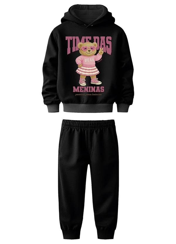 Malwee Kids - Conjunto Time das Meninas Preto