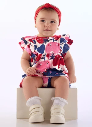 Três e Já - Conjunto Tulipa Blusa Shorts Branco - TRÊS E JÁ