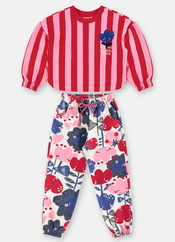 Três e Já - Conjunto Tulipa Inverno Rosa 3