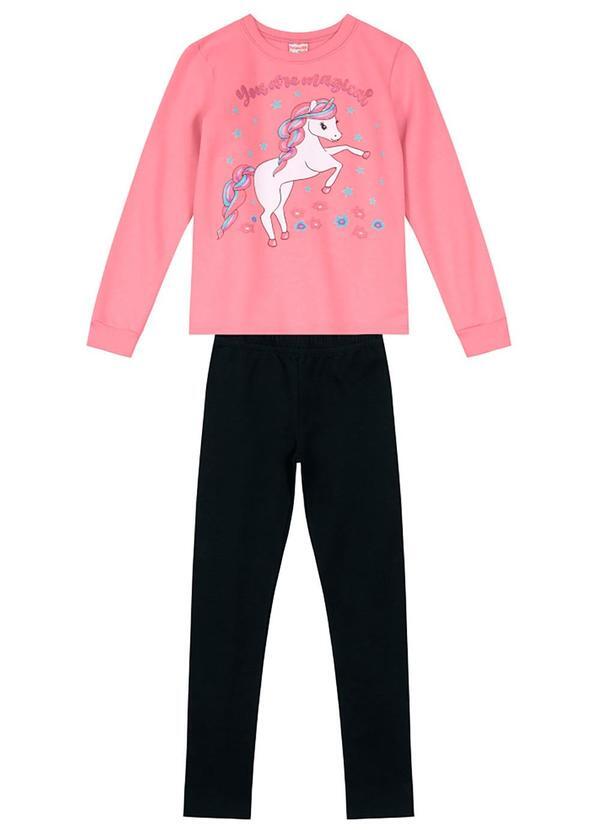 Brandili - Conjunto Unicórnio Infantil Menina Rosa