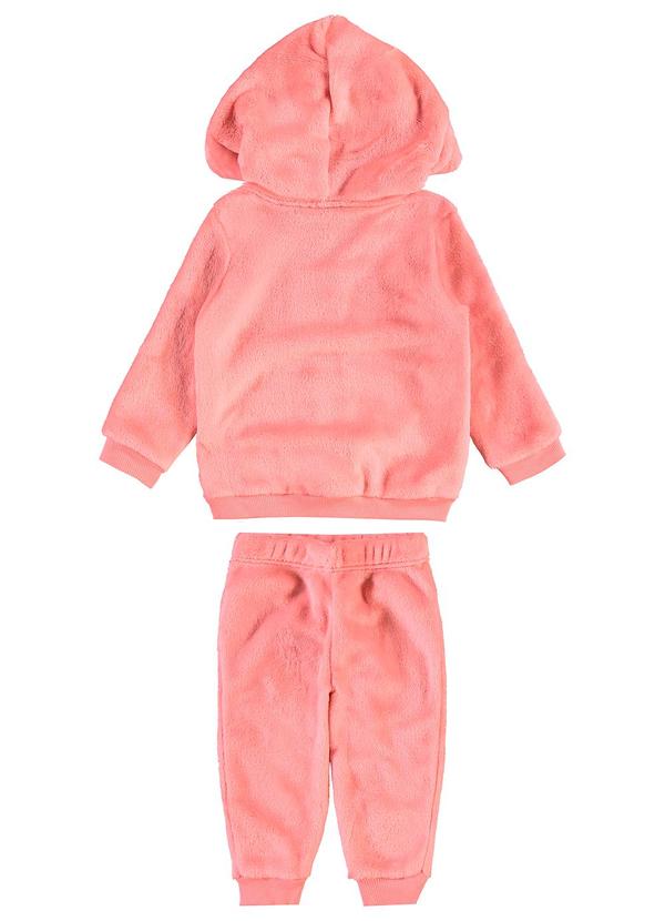 Carinhoso - Conjunto Unissex em Pelúcia com Aplique Rosa 2
