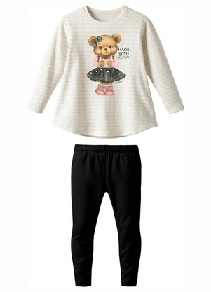 Carinhoso - Conjunto Ursinha com Pérolas Off White - CARINHOSO