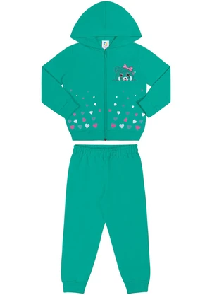Outlet - Conjunto Ursinho Amoroso Menina Verde - OUTLET