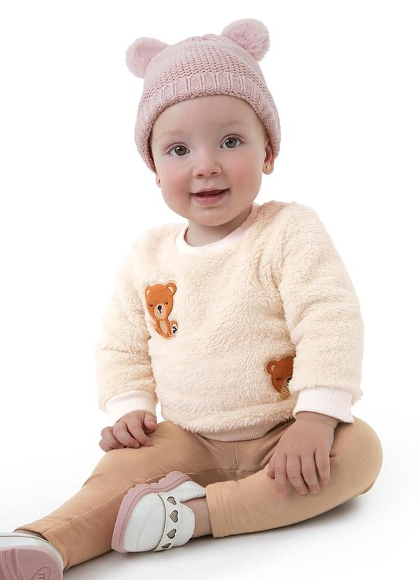 Carinhoso - Conjunto Ursinho em Pelúcia Bege