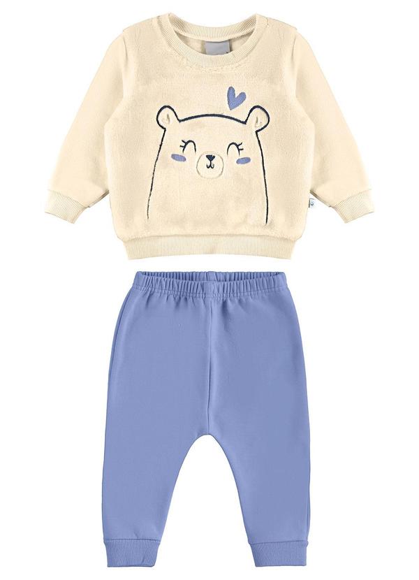 Malwee Kids - Conjunto Ursinho em Pelúcia Bege 2