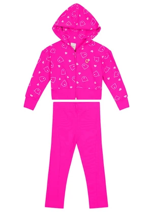 Carinhoso - Conjunto Ursinhos Cropped Menina Rosa - CARINHOSO