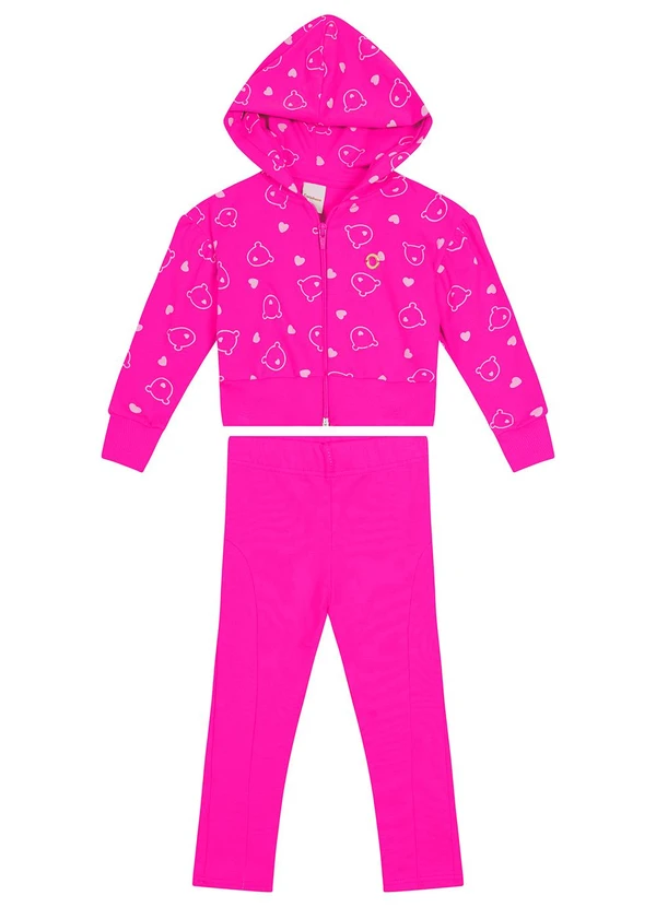 Carinhoso - Conjunto Ursinhos Cropped Menina Rosa 1