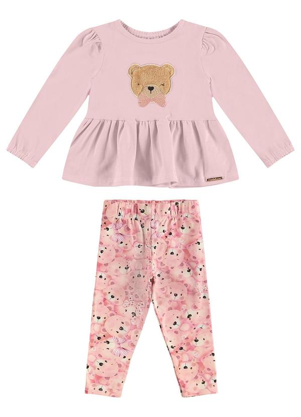 Carinhoso - Conjunto Ursinhos em Cotton Rosa