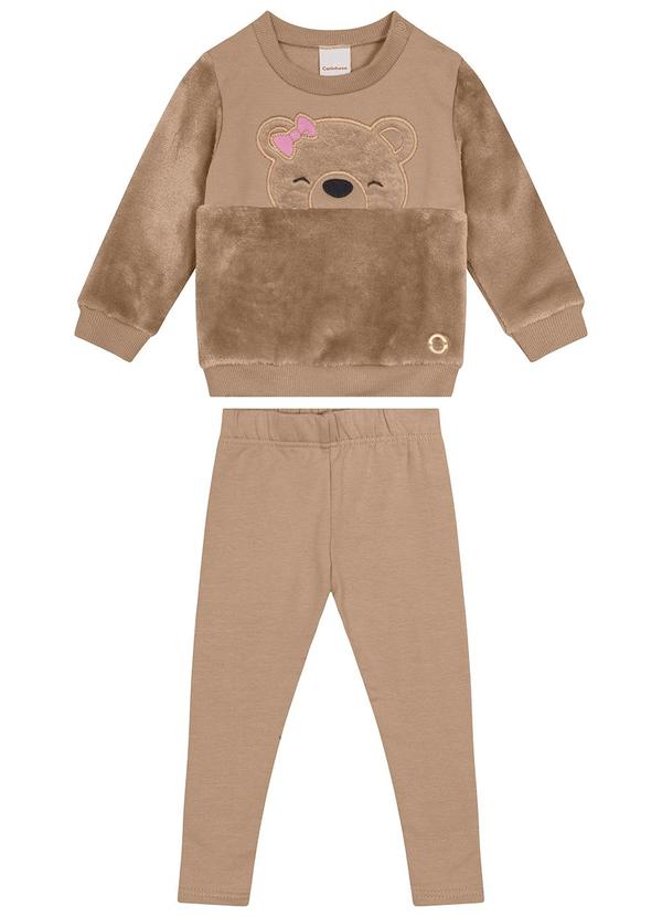 Carinhoso - Conjunto Ursinhos em Pelúcia Menina Marrom
